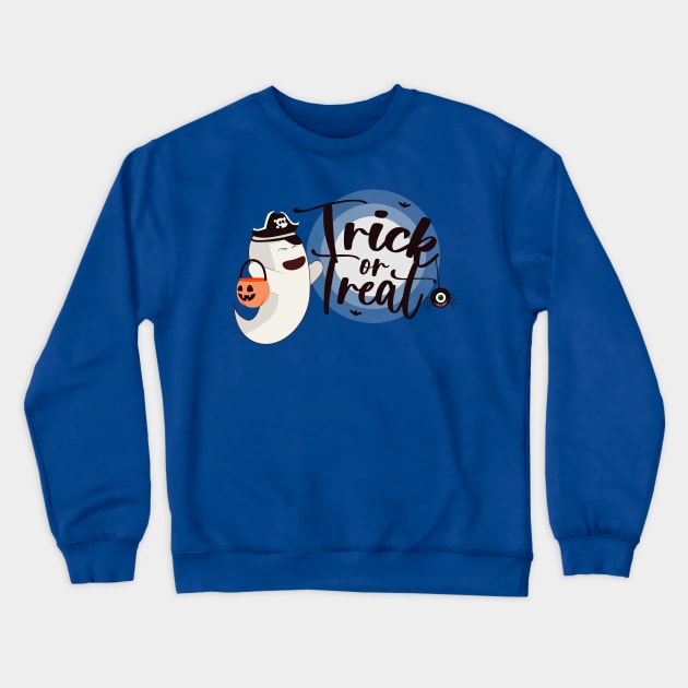 Trick or treat: Let's Ghost Crewneck Sweatshirt by HarlinDesign